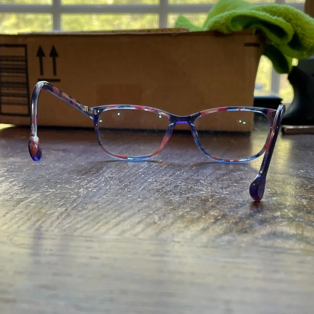 Lisa Loeb Eyeglass FRAMES ONLY Hula Hoop 9 Blueberry Swirl 49-15-125